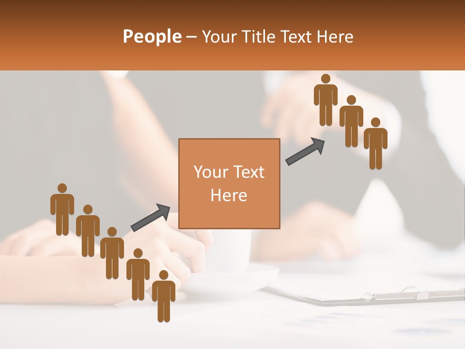 A Couple Of People Sitting At A Table With A Cup PowerPoint Template