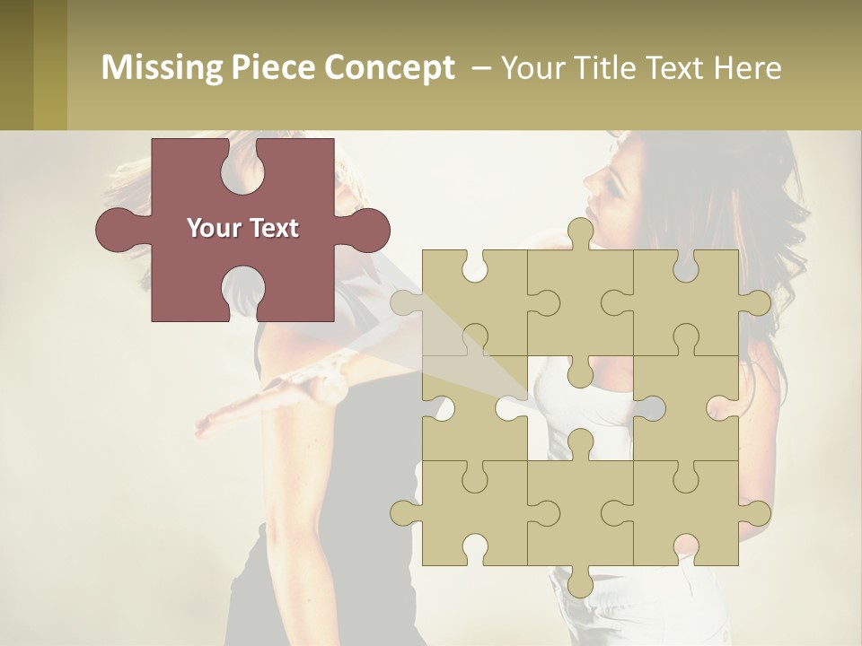 Two Young Women Fighting Over A White Background PowerPoint Template