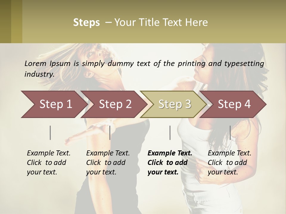 Two Young Women Fighting Over A White Background PowerPoint Template