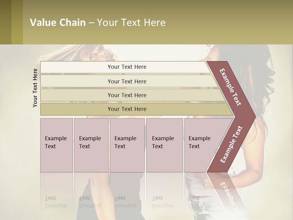 Two Young Women Fighting Over A White Background PowerPoint Template