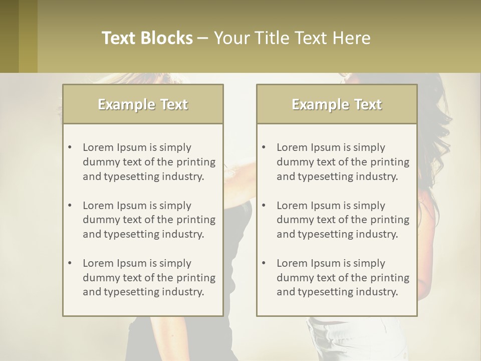 Two Young Women Fighting Over A White Background PowerPoint Template