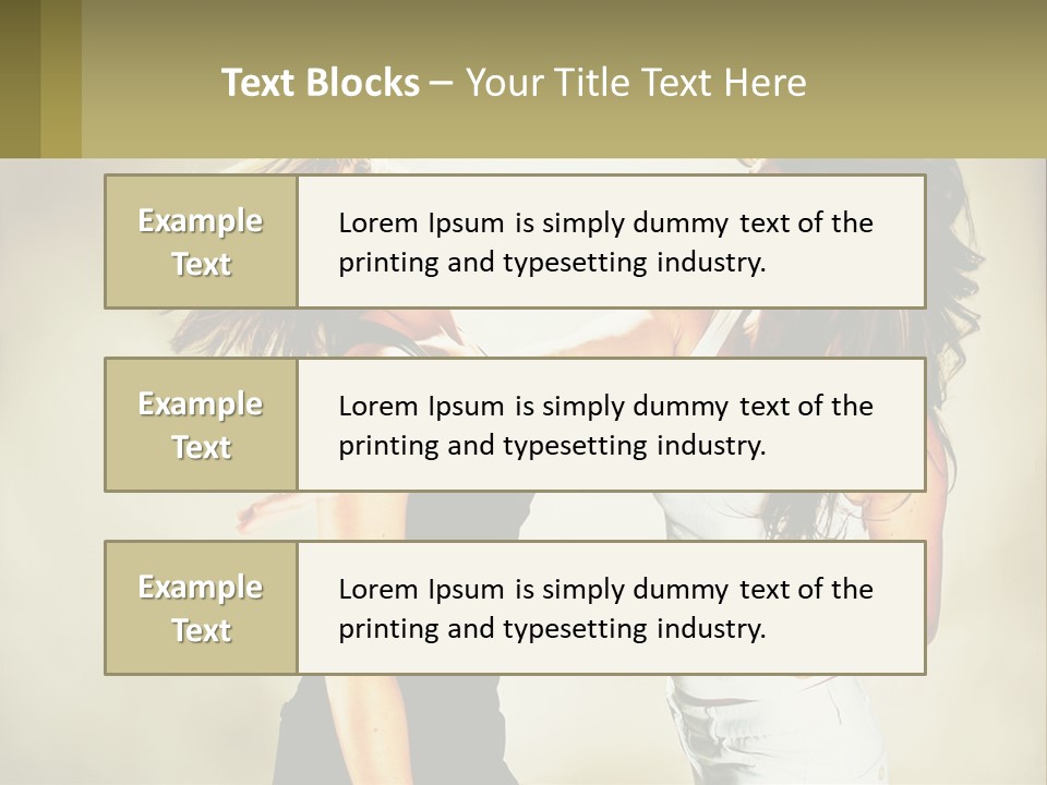 Two Young Women Fighting Over A White Background PowerPoint Template