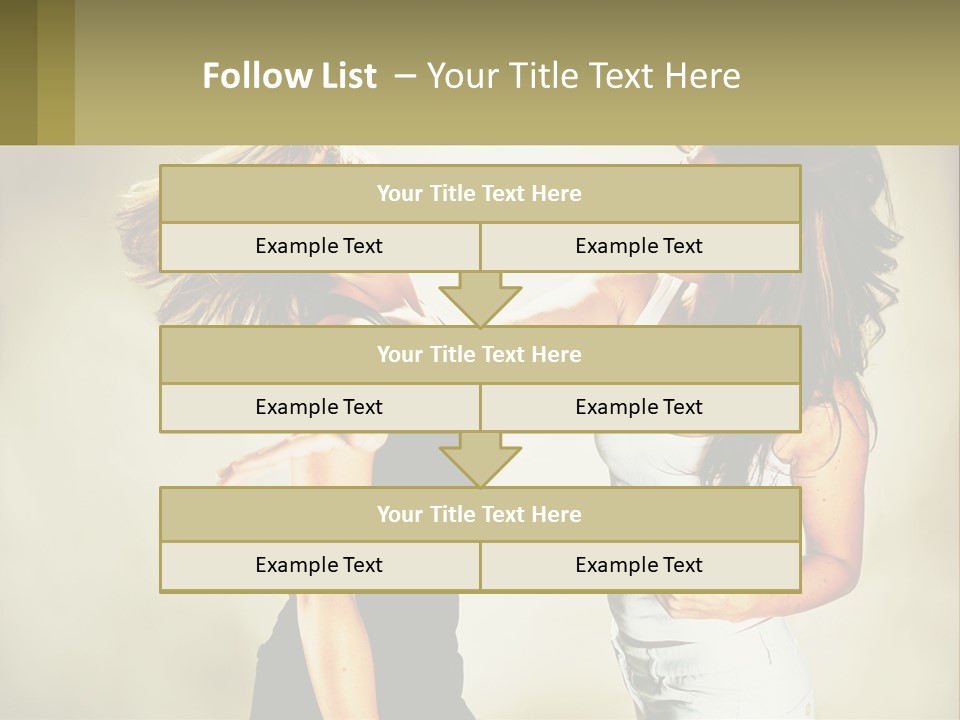 Two Young Women Fighting Over A White Background PowerPoint Template
