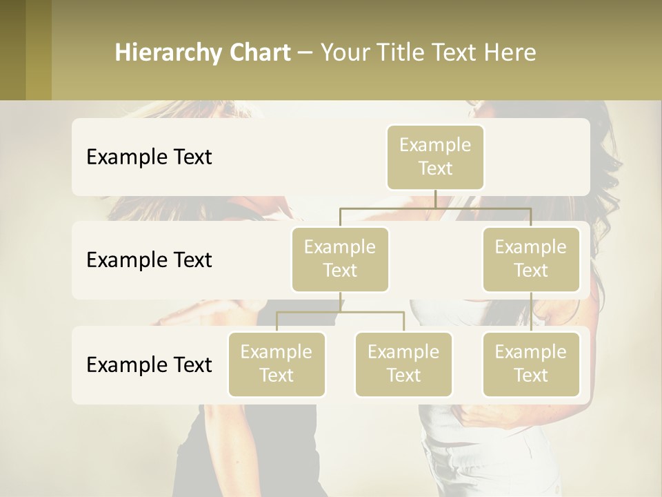 Two Young Women Fighting Over A White Background PowerPoint Template