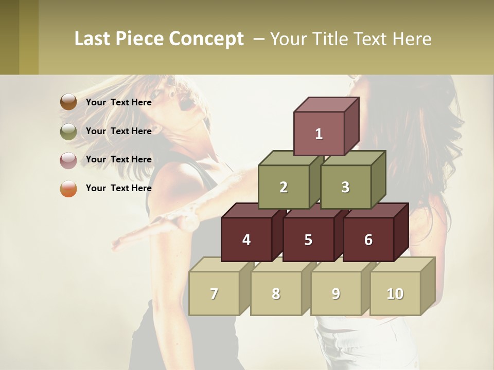 Two Young Women Fighting Over A White Background PowerPoint Template