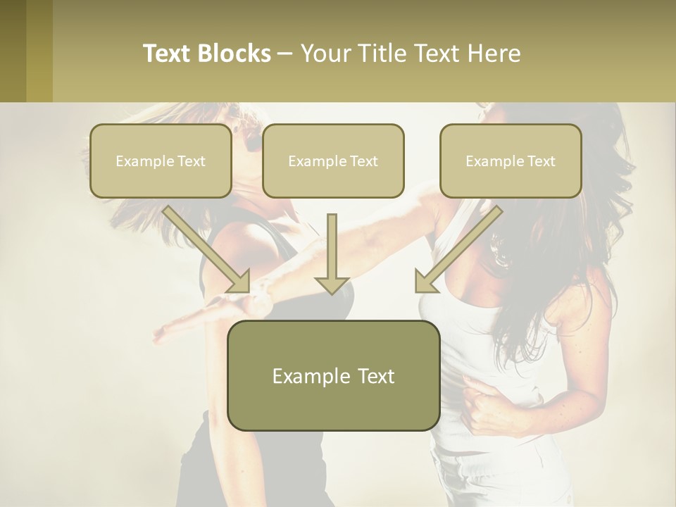 Two Young Women Fighting Over A White Background PowerPoint Template
