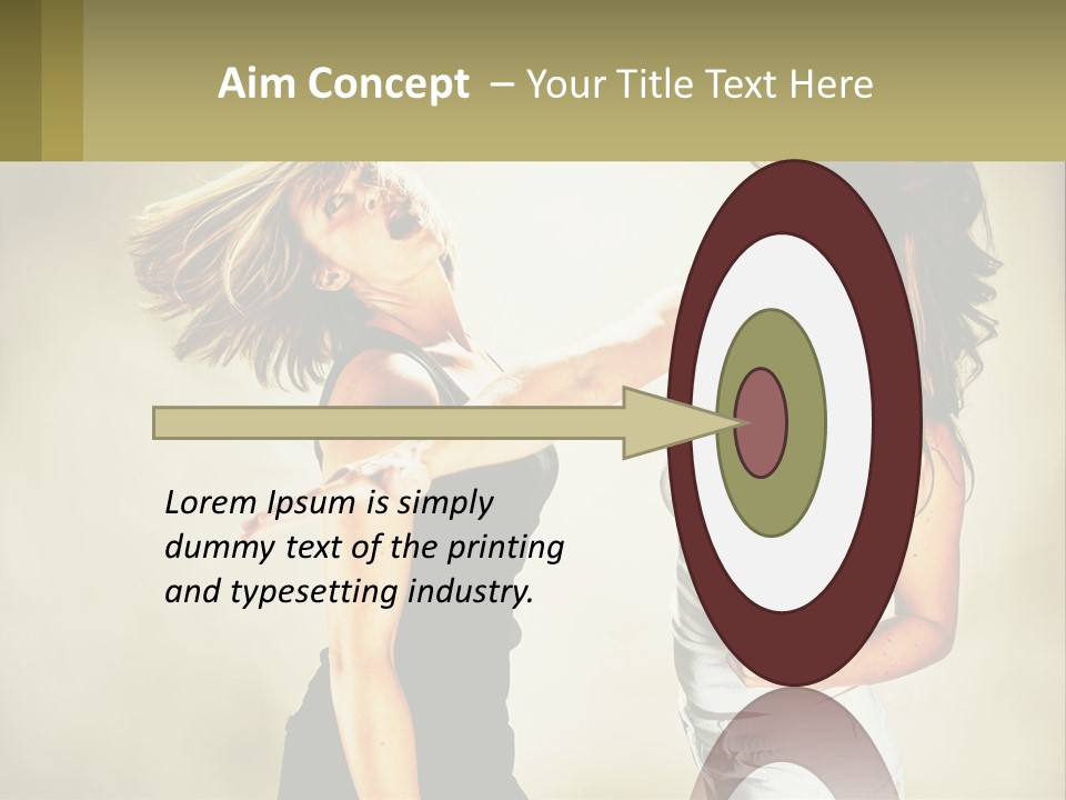 Two Young Women Fighting Over A White Background PowerPoint Template