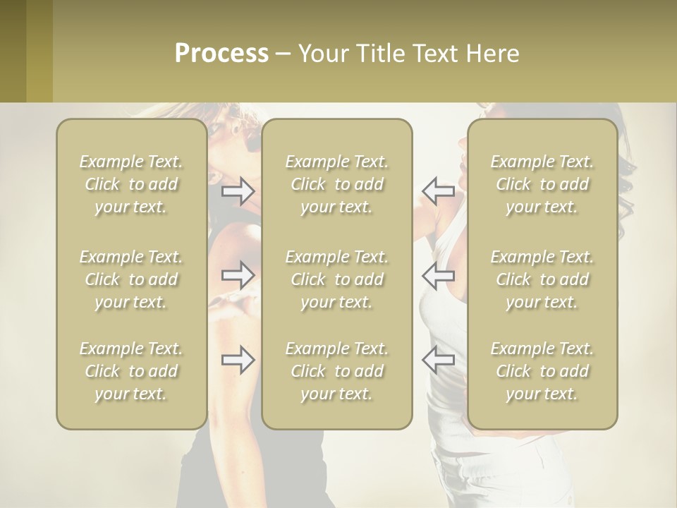 Two Young Women Fighting Over A White Background PowerPoint Template
