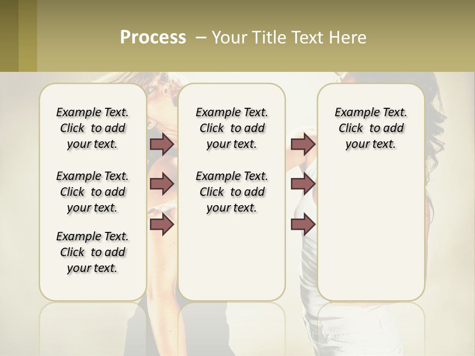 Two Young Women Fighting Over A White Background PowerPoint Template