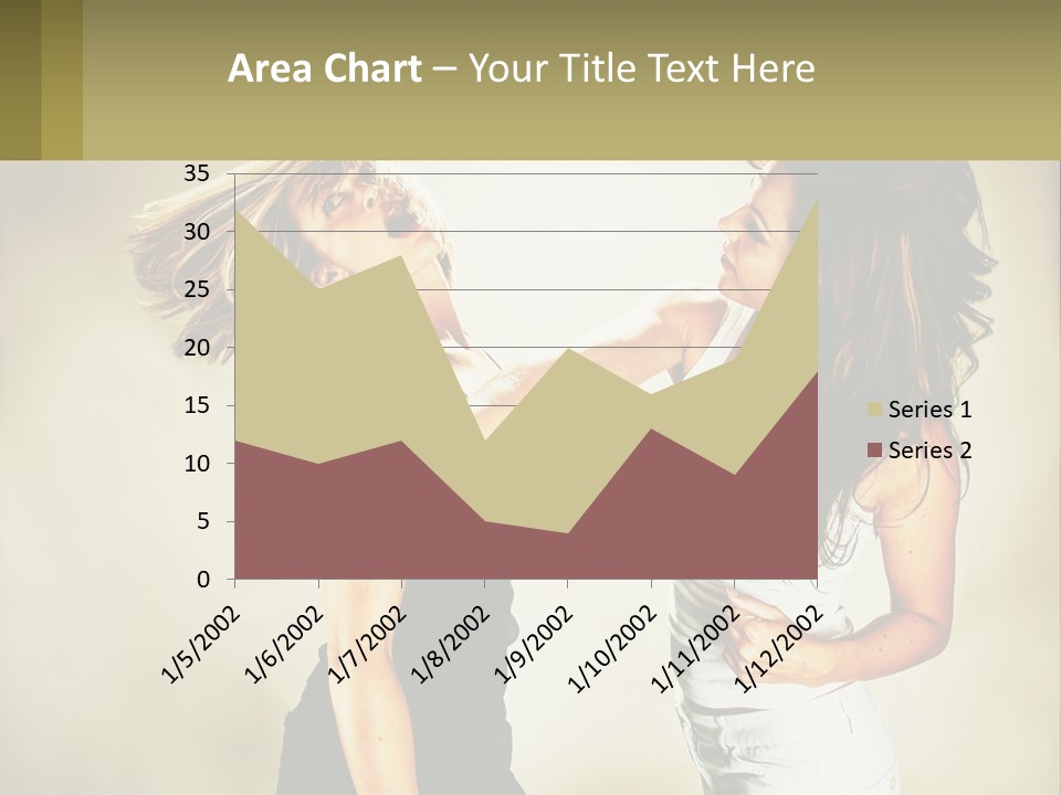Two Young Women Fighting Over A White Background PowerPoint Template