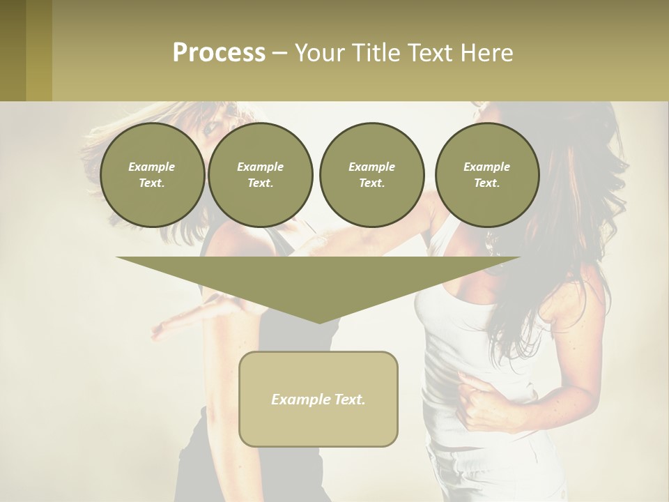 Two Young Women Fighting Over A White Background PowerPoint Template