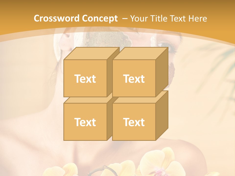 A Woman With A Towel On Her Head And A Green Mask On Her Face PowerPoint Template