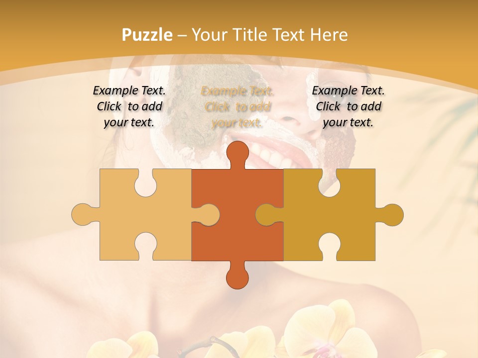 A Woman With A Towel On Her Head And A Green Mask On Her Face PowerPoint Template