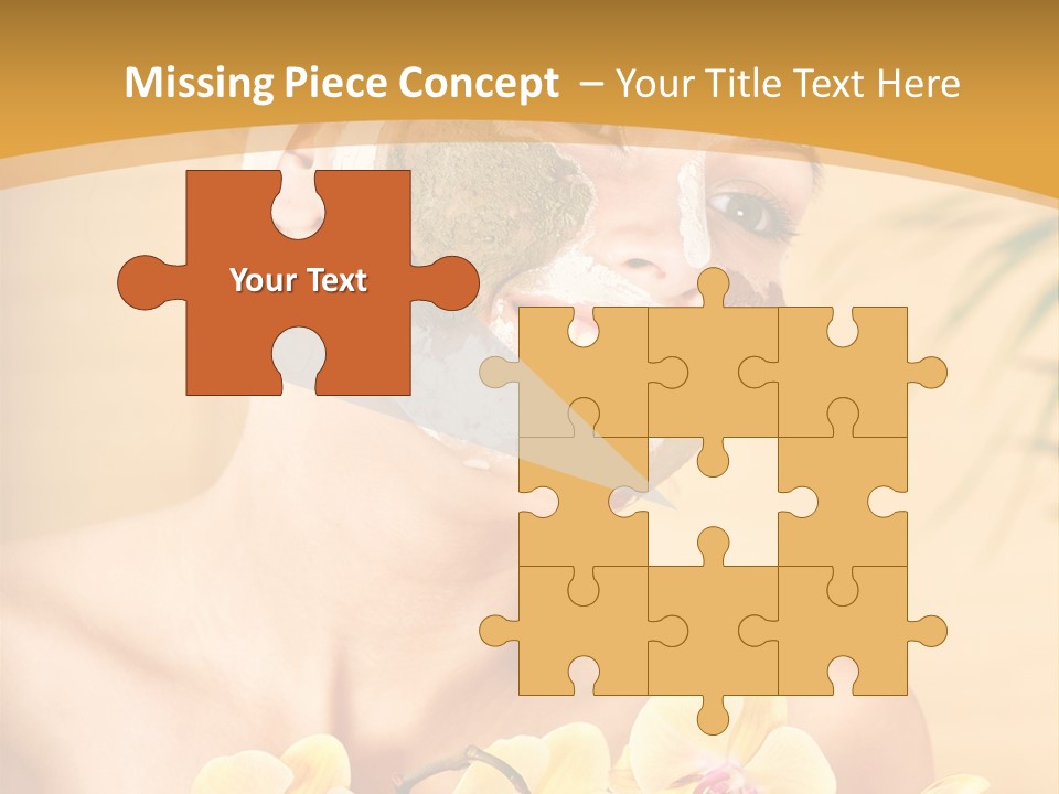 A Woman With A Towel On Her Head And A Green Mask On Her Face PowerPoint Template