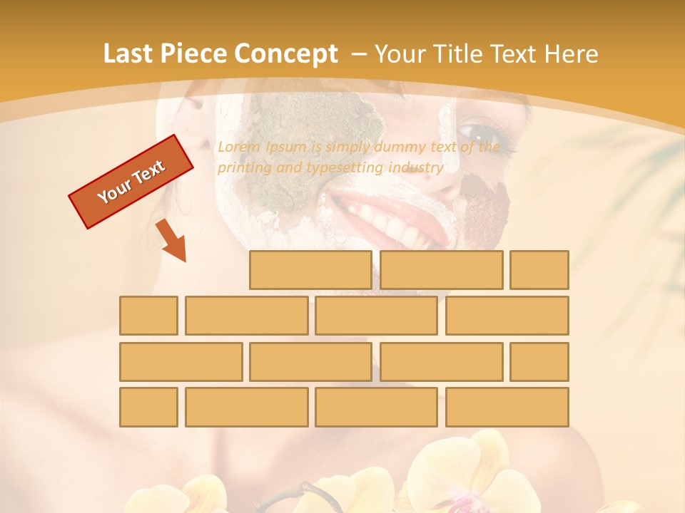 A Woman With A Towel On Her Head And A Green Mask On Her Face PowerPoint Template