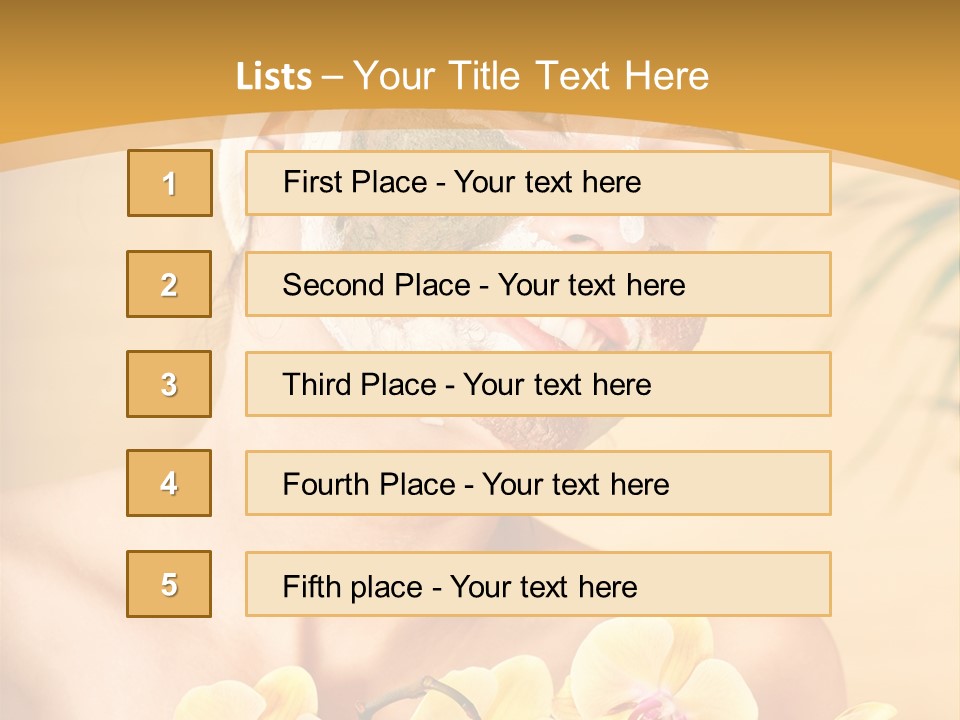 A Woman With A Towel On Her Head And A Green Mask On Her Face PowerPoint Template