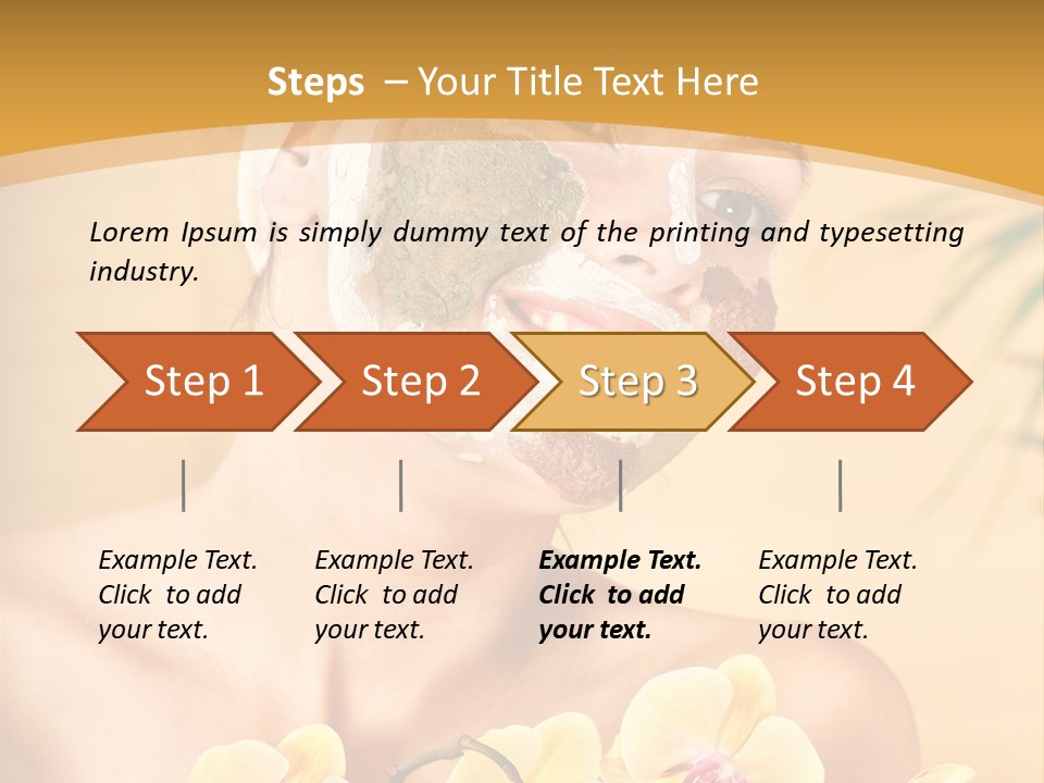 A Woman With A Towel On Her Head And A Green Mask On Her Face PowerPoint Template