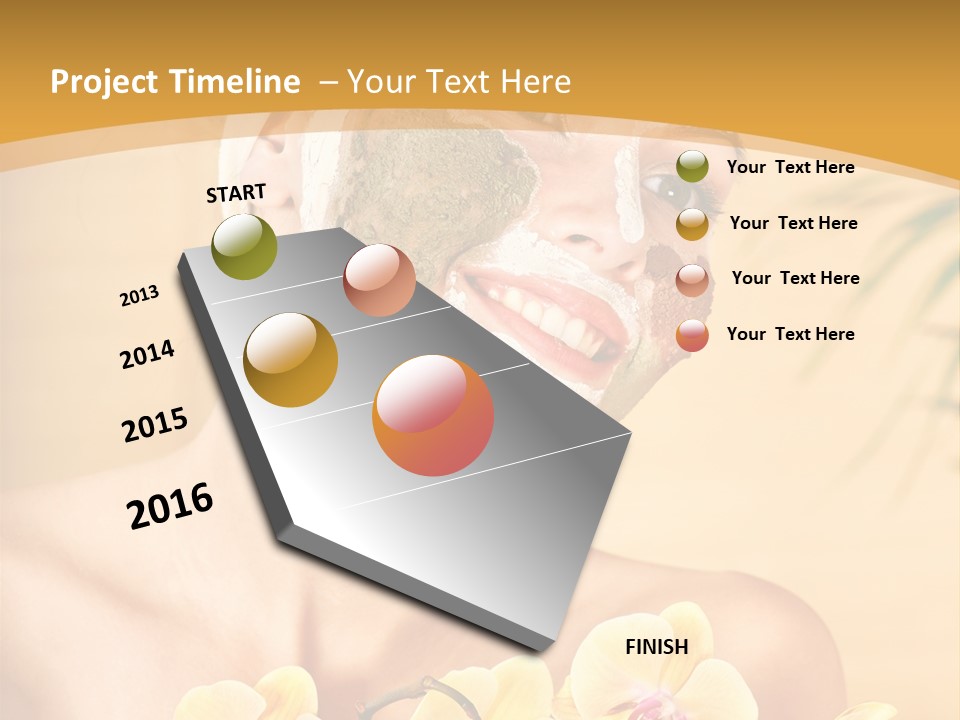 A Woman With A Towel On Her Head And A Green Mask On Her Face PowerPoint Template