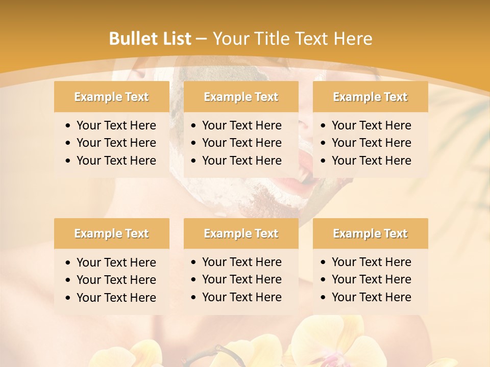 A Woman With A Towel On Her Head And A Green Mask On Her Face PowerPoint Template