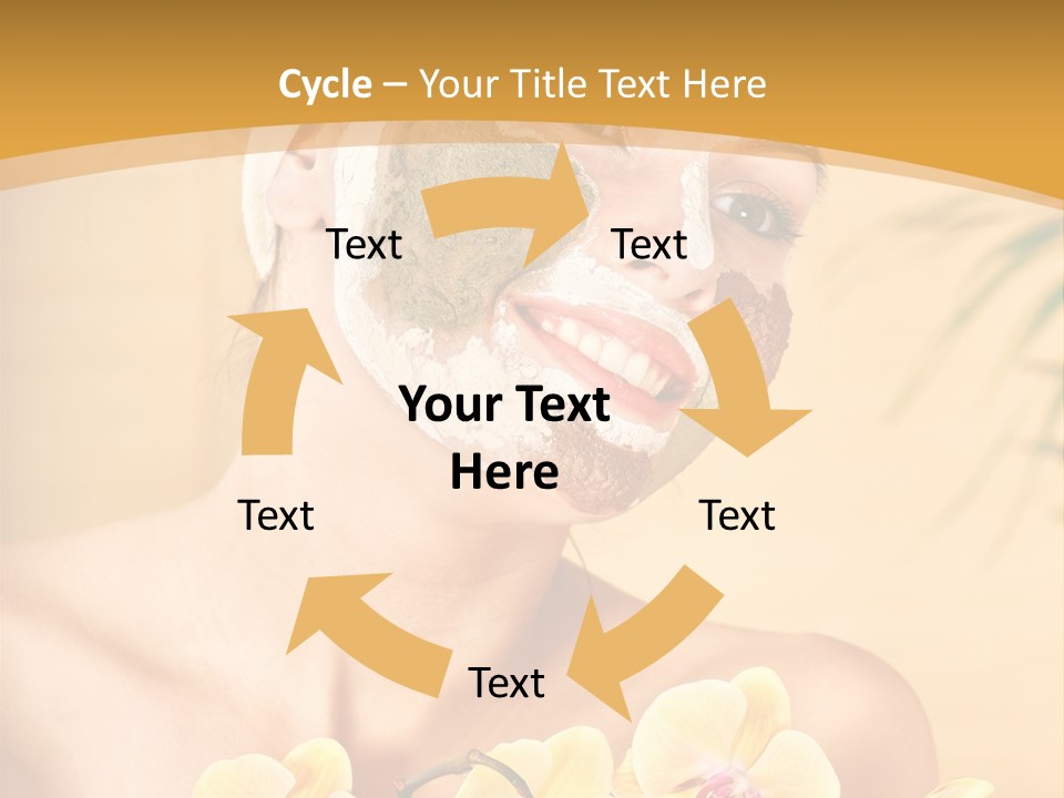 A Woman With A Towel On Her Head And A Green Mask On Her Face PowerPoint Template