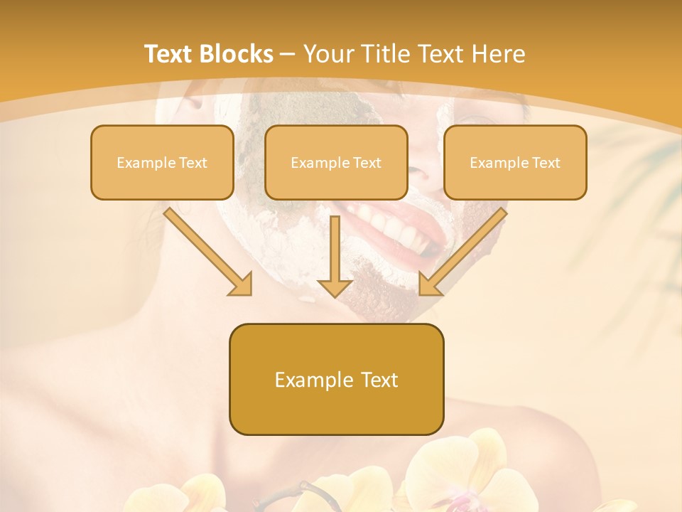 A Woman With A Towel On Her Head And A Green Mask On Her Face PowerPoint Template