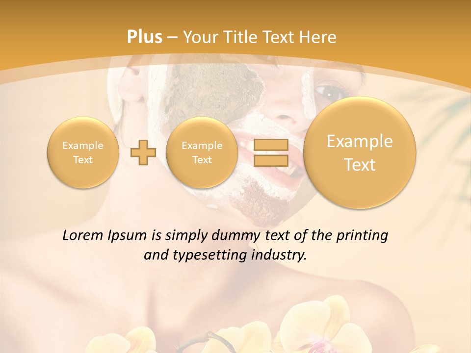 A Woman With A Towel On Her Head And A Green Mask On Her Face PowerPoint Template