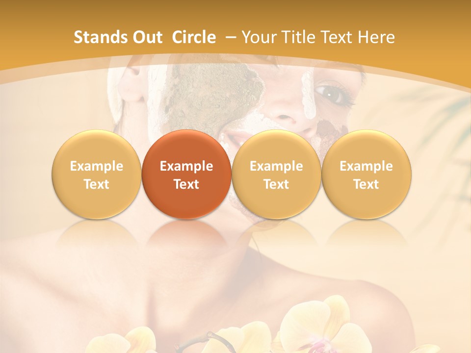 A Woman With A Towel On Her Head And A Green Mask On Her Face PowerPoint Template