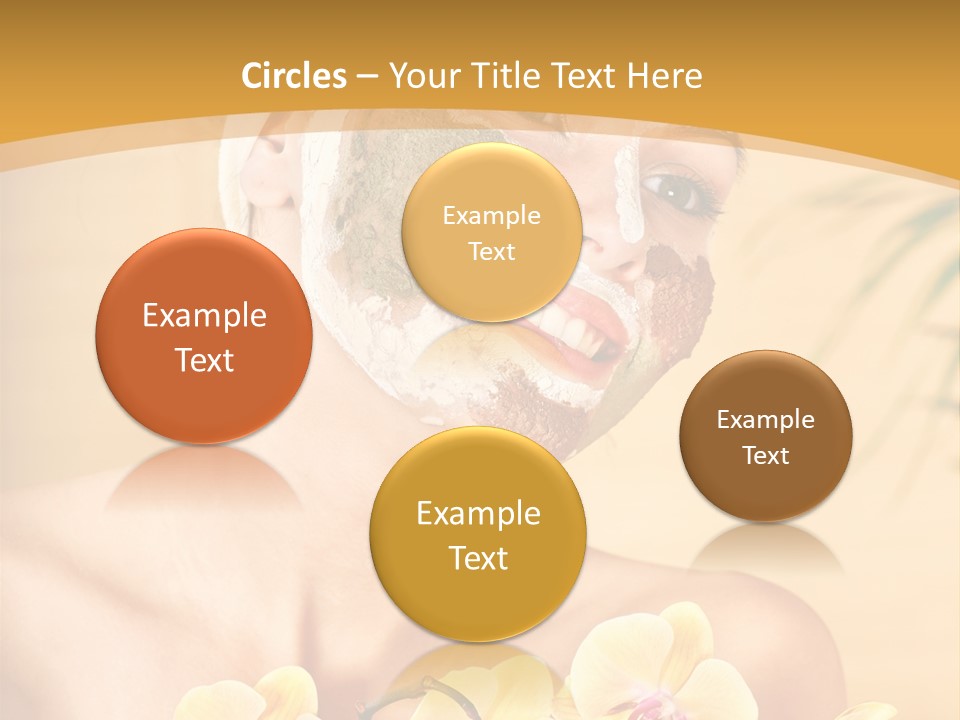 A Woman With A Towel On Her Head And A Green Mask On Her Face PowerPoint Template