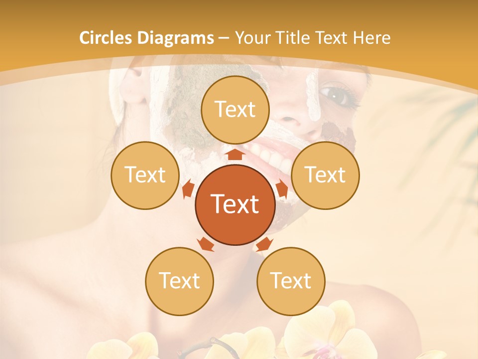 A Woman With A Towel On Her Head And A Green Mask On Her Face PowerPoint Template