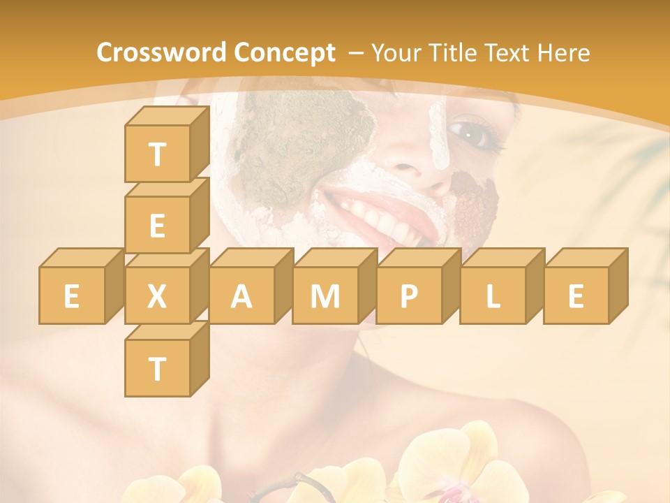 A Woman With A Towel On Her Head And A Green Mask On Her Face PowerPoint Template