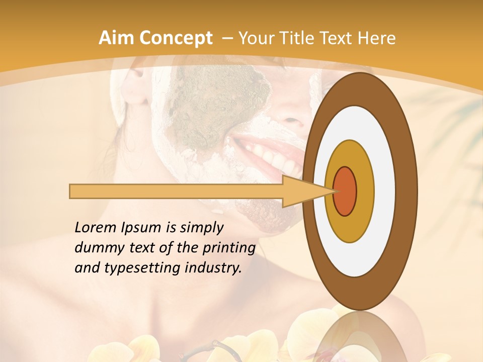 A Woman With A Towel On Her Head And A Green Mask On Her Face PowerPoint Template