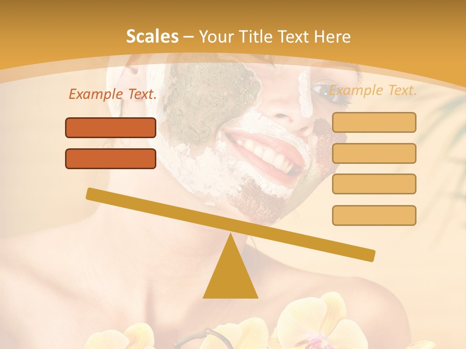 A Woman With A Towel On Her Head And A Green Mask On Her Face PowerPoint Template