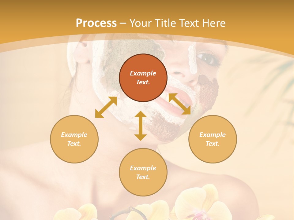 A Woman With A Towel On Her Head And A Green Mask On Her Face PowerPoint Template
