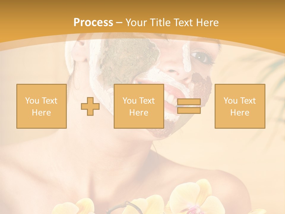 A Woman With A Towel On Her Head And A Green Mask On Her Face PowerPoint Template