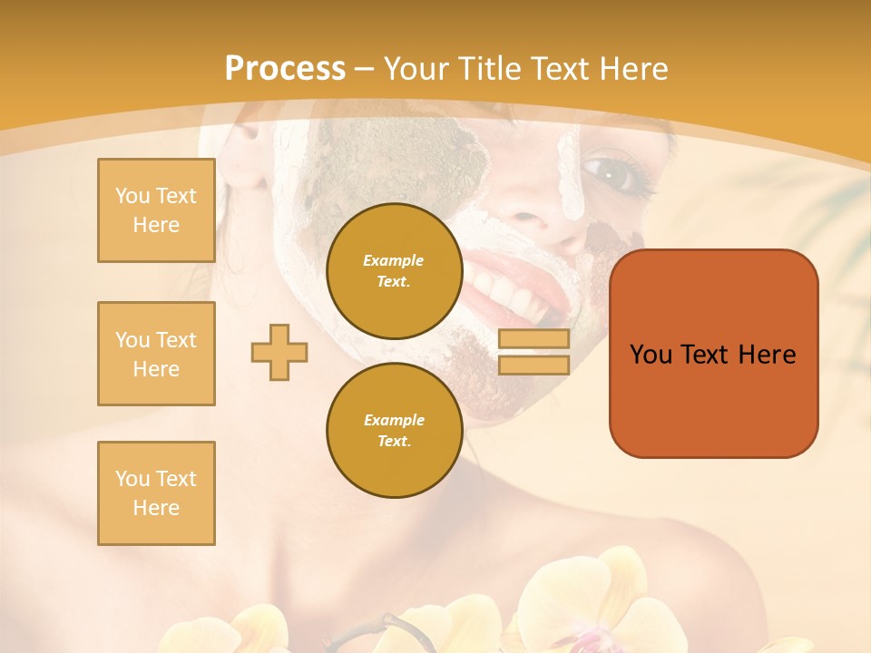 A Woman With A Towel On Her Head And A Green Mask On Her Face PowerPoint Template