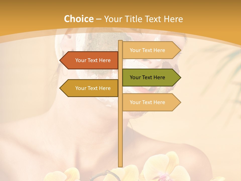 A Woman With A Towel On Her Head And A Green Mask On Her Face PowerPoint Template