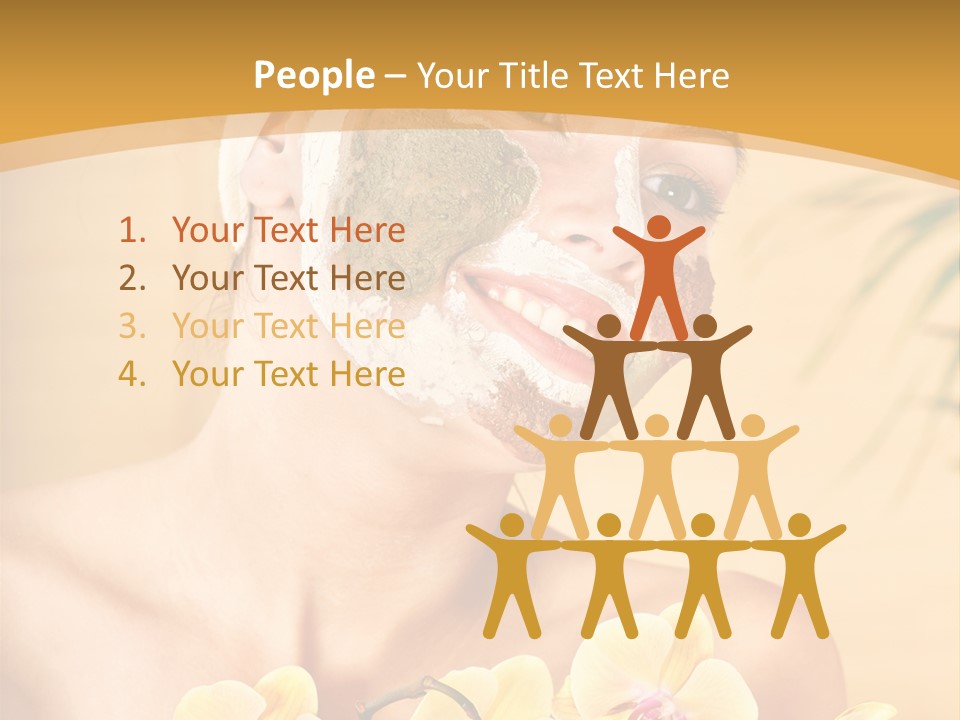 A Woman With A Towel On Her Head And A Green Mask On Her Face PowerPoint Template