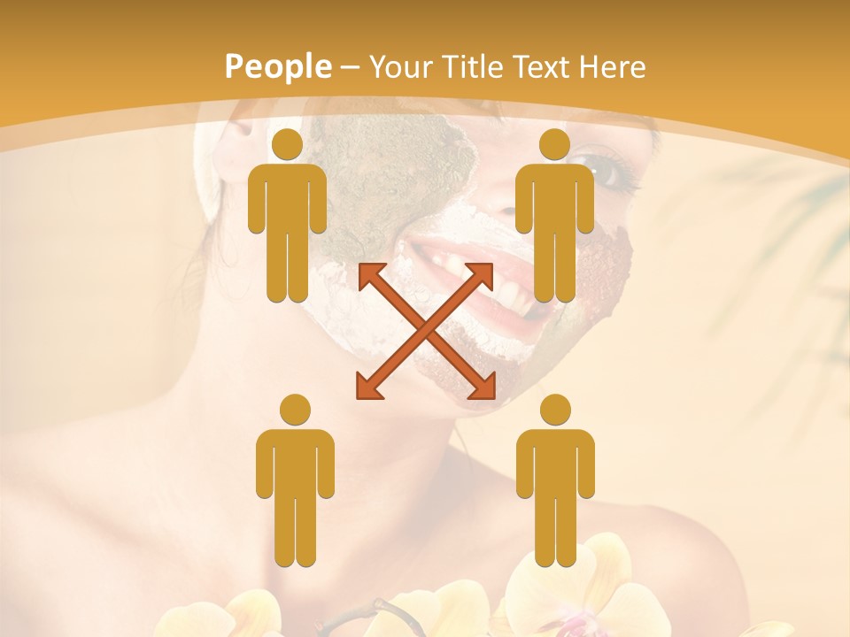 A Woman With A Towel On Her Head And A Green Mask On Her Face PowerPoint Template