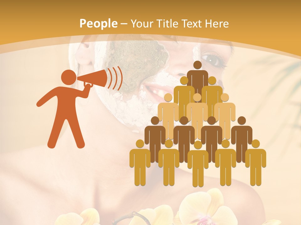 A Woman With A Towel On Her Head And A Green Mask On Her Face PowerPoint Template