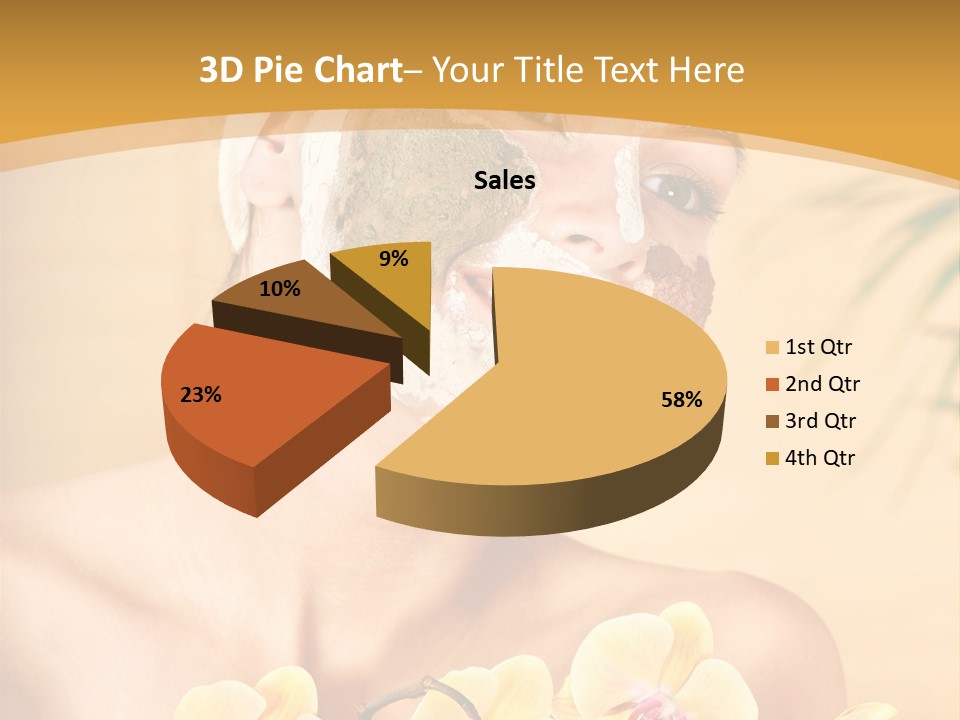 A Woman With A Towel On Her Head And A Green Mask On Her Face PowerPoint Template