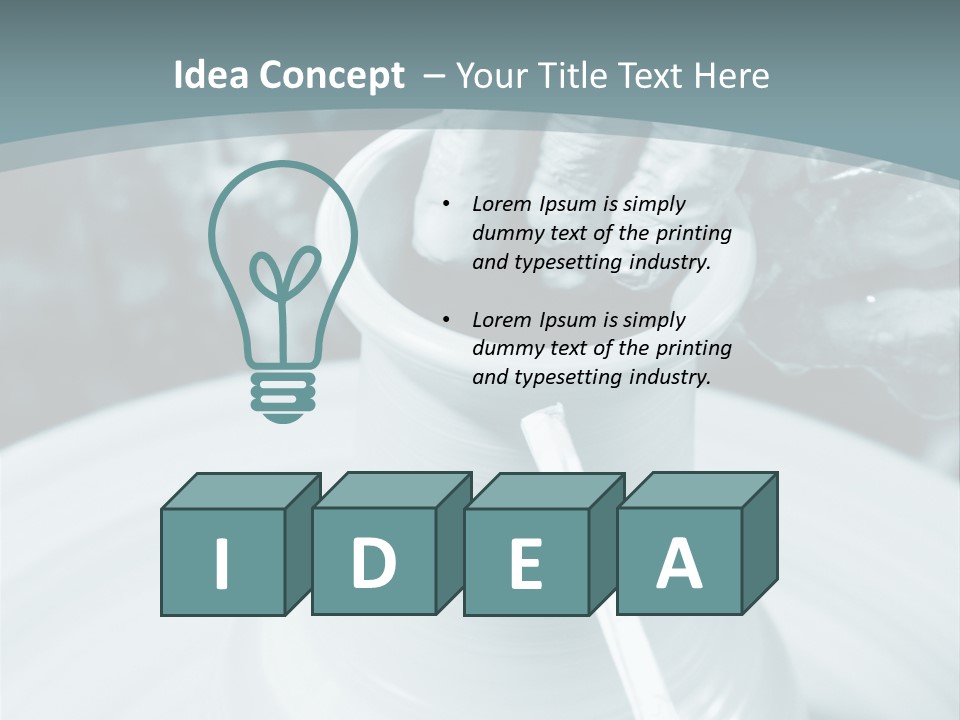 A Person Making A Vase On A Potter's Wheel PowerPoint Template