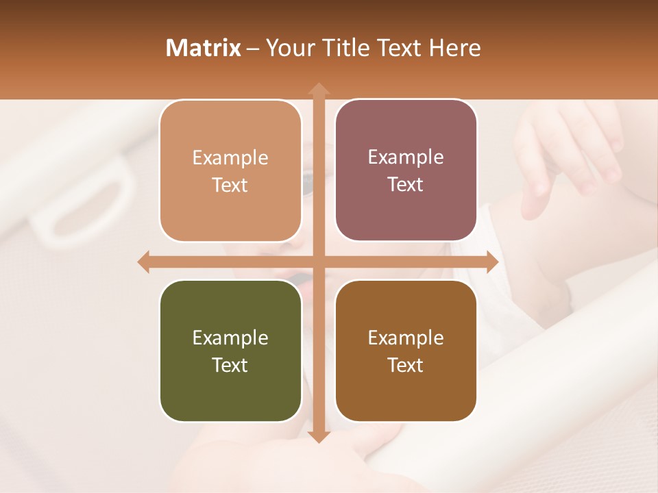 A Baby In A Crib With A Name Of Presentation PowerPoint Template