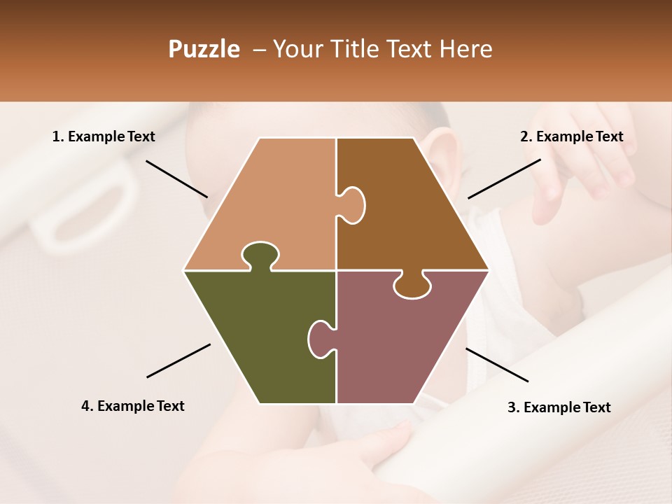 A Baby In A Crib With A Name Of Presentation PowerPoint Template