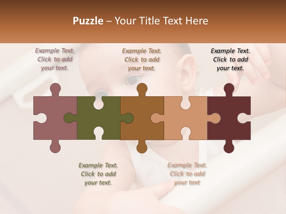 A Baby In A Crib With A Name Of Presentation PowerPoint Template