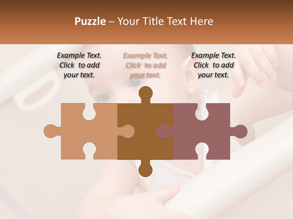 A Baby In A Crib With A Name Of Presentation PowerPoint Template