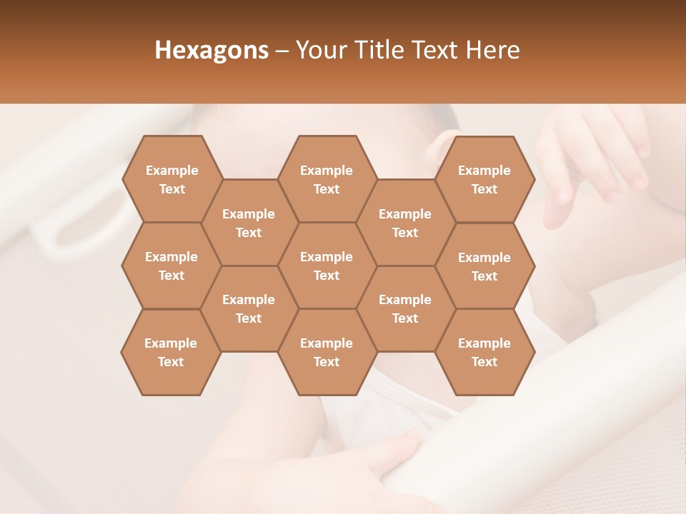 A Baby In A Crib With A Name Of Presentation PowerPoint Template