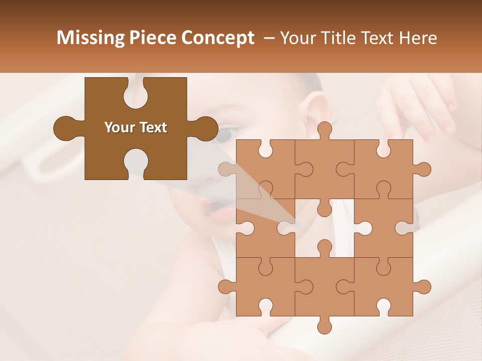 A Baby In A Crib With A Name Of Presentation PowerPoint Template