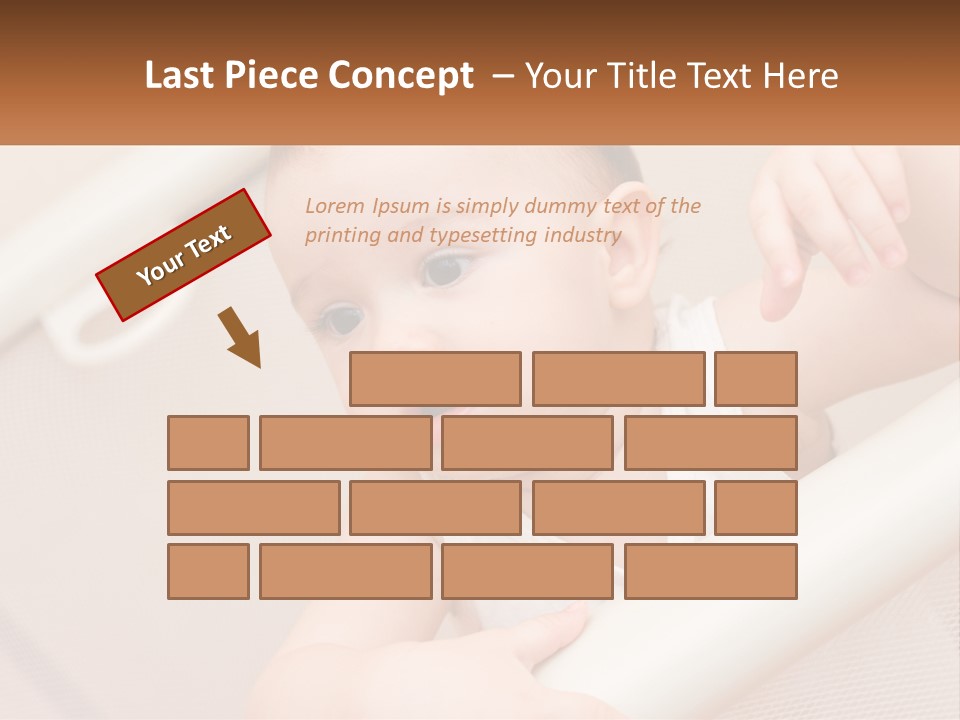 A Baby In A Crib With A Name Of Presentation PowerPoint Template