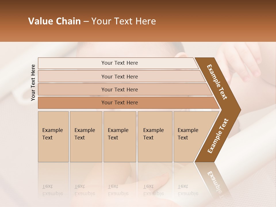 A Baby In A Crib With A Name Of Presentation PowerPoint Template