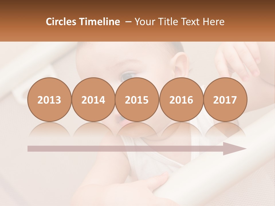 A Baby In A Crib With A Name Of Presentation PowerPoint Template